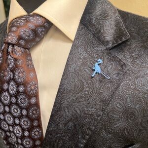 Tailorbyrd Paisley Sport Coat Blazer Jacket Blue Men 38R